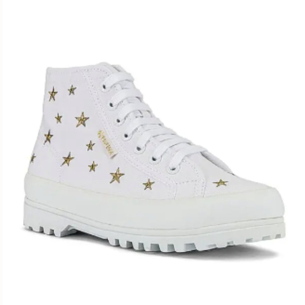 Superga star embroidered sneakers white 2341 Alpina 👟 NWT 37/ 6.5